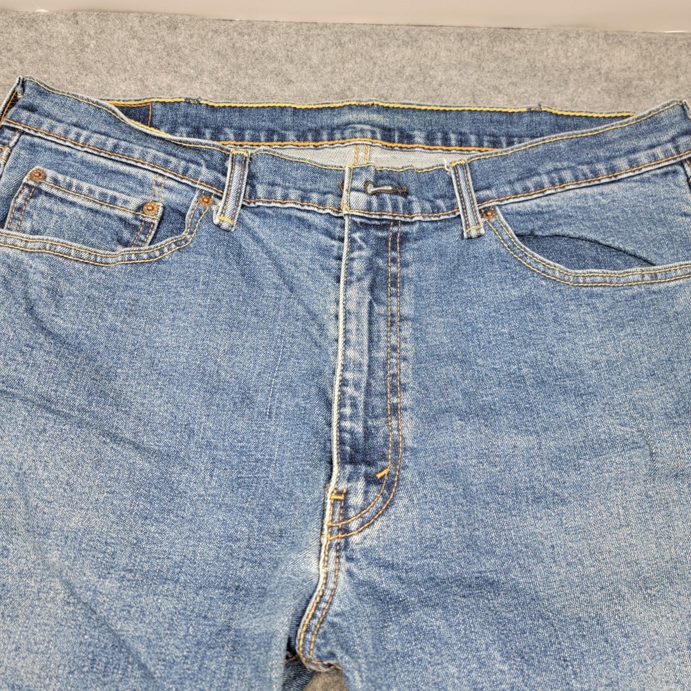 Levi Strauss 505 Mens Jeans 38x30 Medium Wash Straight Leg Denim Pants - Picture 4 of 16